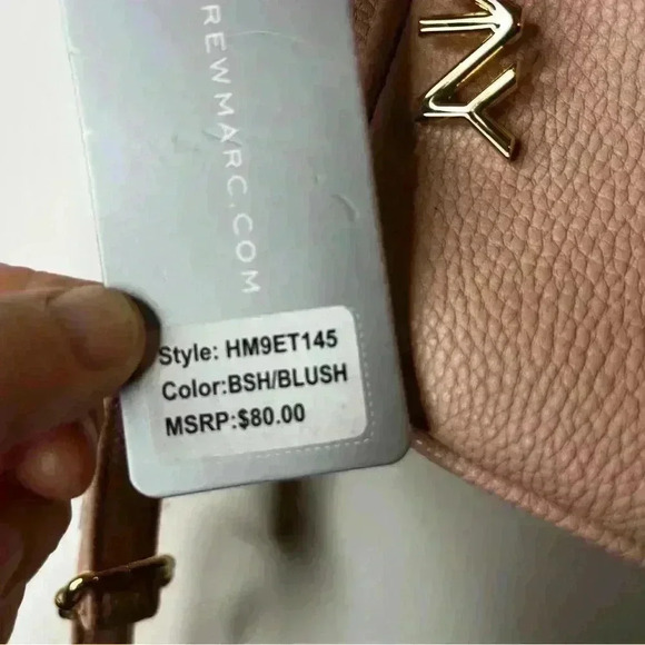 Marc New York Crossbody Handbag Purse Pebbled Leather Blush Pink NWT Chic Classy - Picture 4 of 11